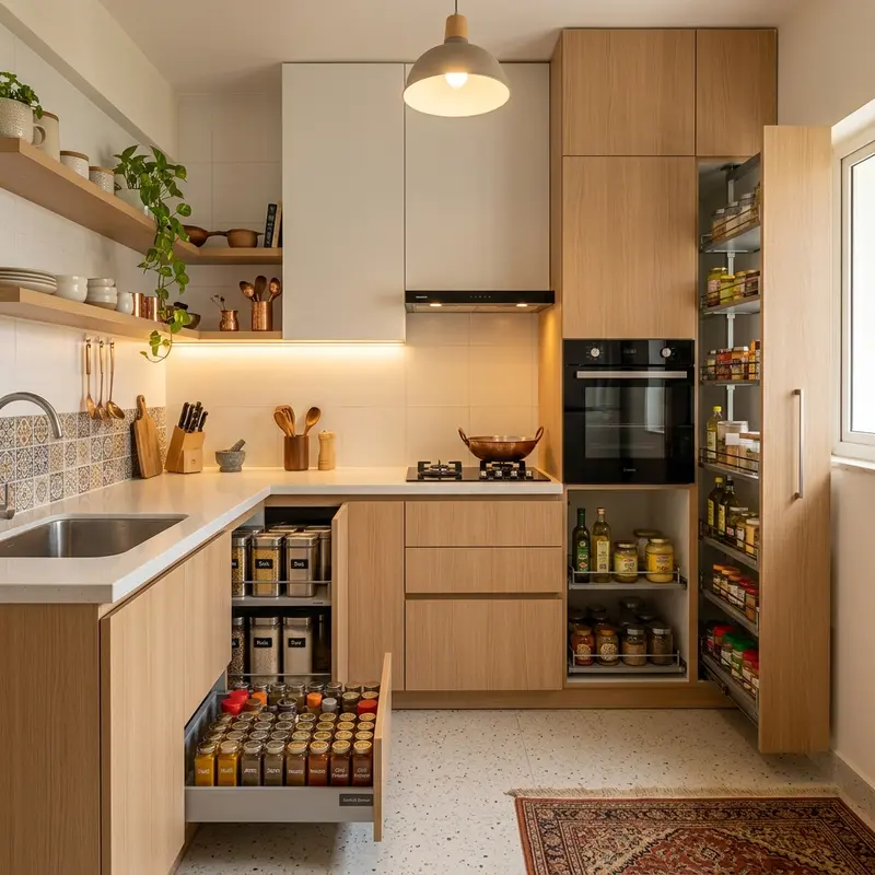 Small Indian kitchens: 9 storage moves that change everything.